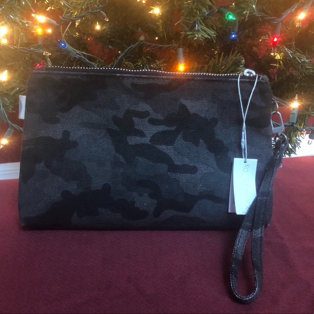 Quilted Koala Camo Wristlet